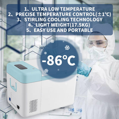 Portable Ultra Low Temperature Medical Vaccine Freezer -86 Degree with HE Refrigerant