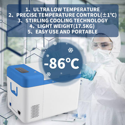 Lab 25L Single-Temperature Deep Chest Storage Cold Fridge with Free Piston Stirling Cooler